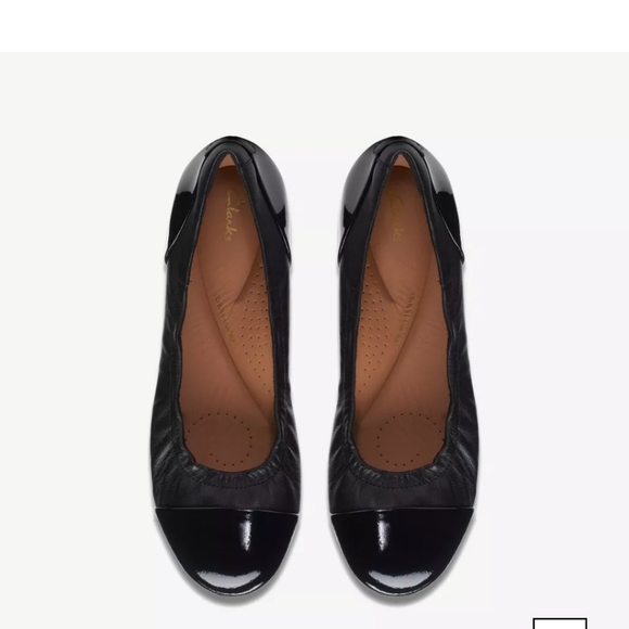 Clark's Rena Jazz Leather Ballerina Flats - Picture 2 of 9